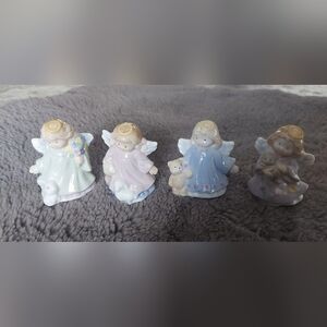 Charming Angel Figurine Set - Pastel Collection